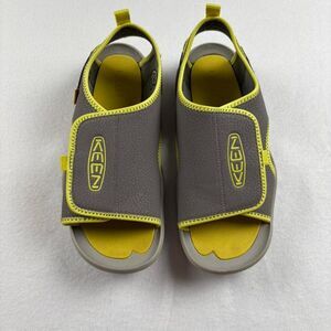KEEN Kids Sandals Size 3 Yellow Gray Adjustable Strap Outdoor Shoes